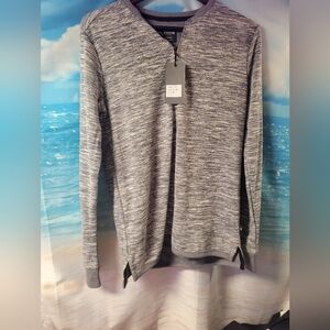 Indigo Star NWT Mens‎ Knit Henley Heather Dark Gray Cody Size Small